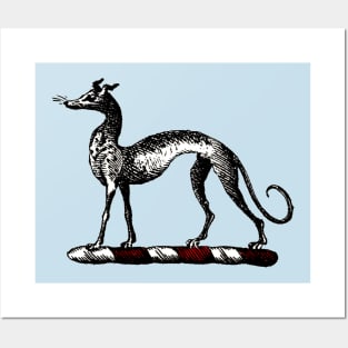 Heraldic Crest Standing Greyhound Coat of Arms Posters and Art